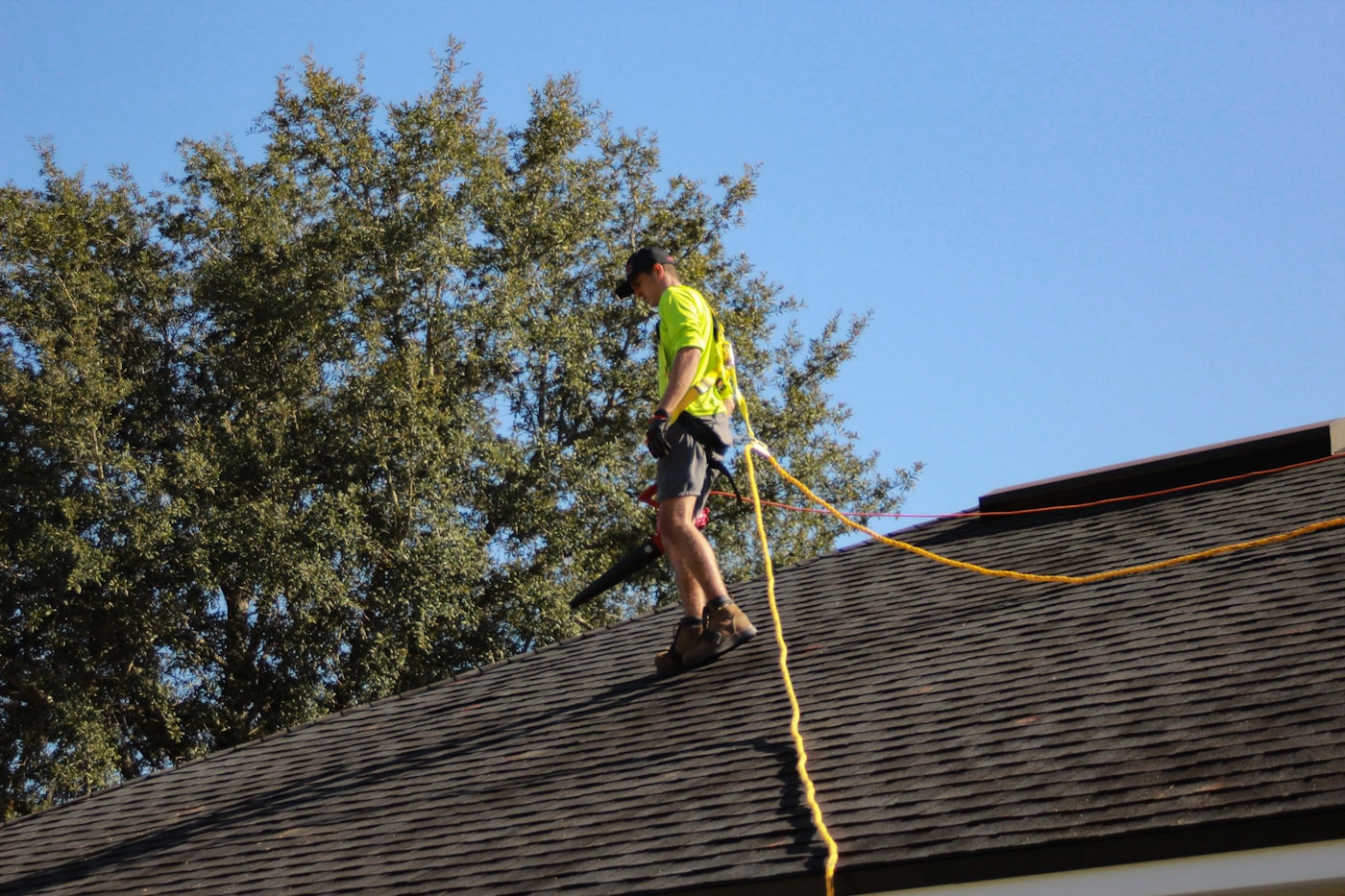 Professional roof repair work in Fort Worth